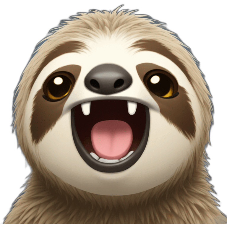 Sloth laughing with tears emoji