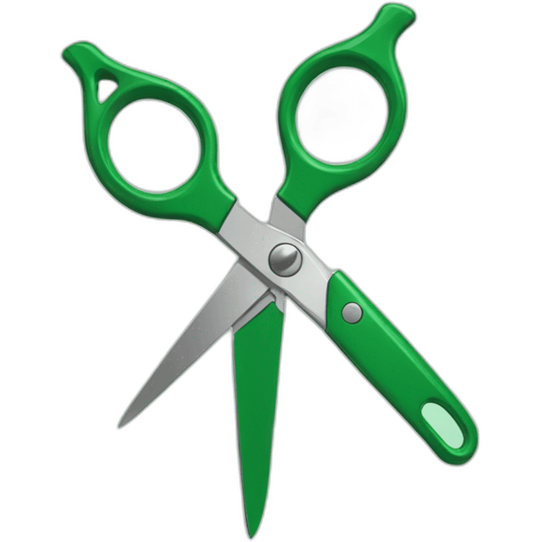 hair scissors green emoji