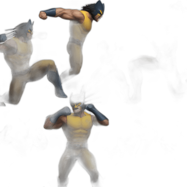 Full body wolverine fight stance emoji