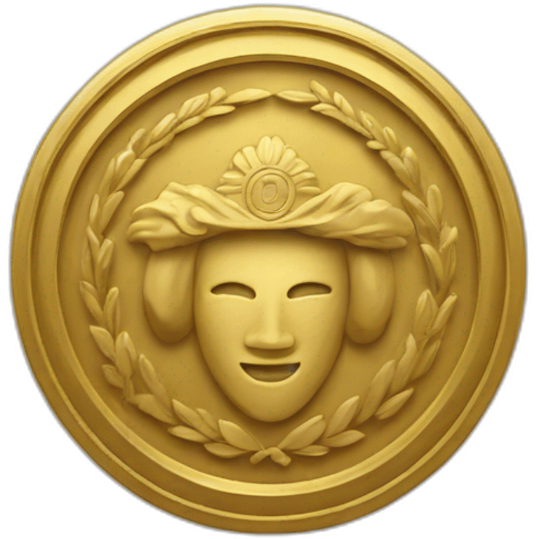 gold emblem with seal emoji