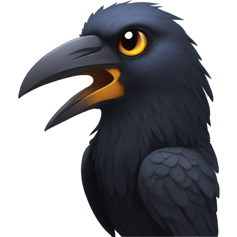 Crow with halo emoji