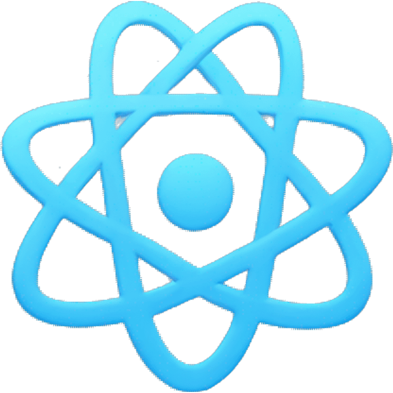 React js logo sky blue color emoji