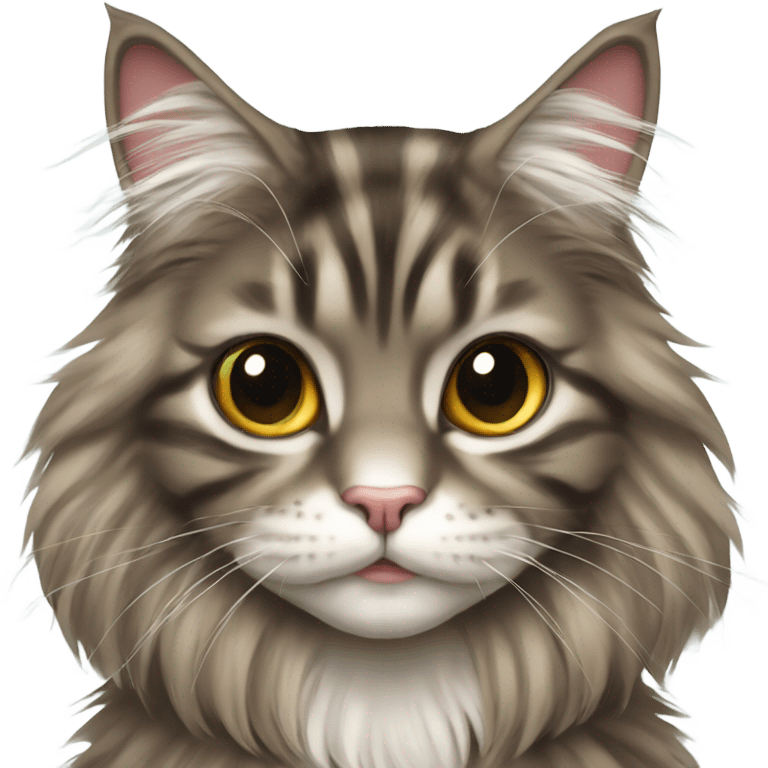 Maine Coon girl with bow emoji