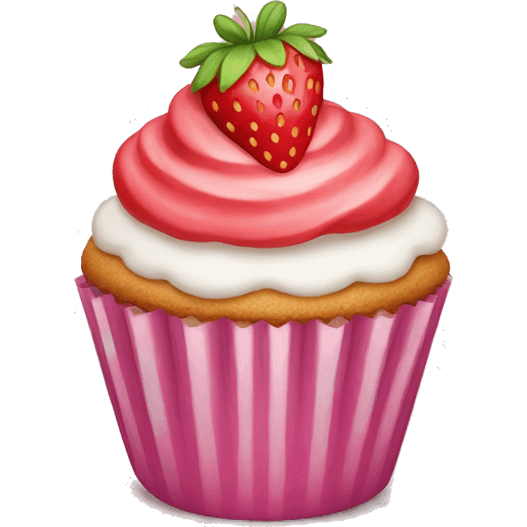 strawberry cupcake emoji