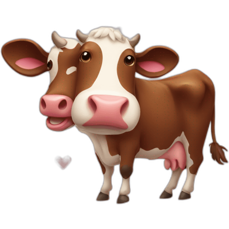 cow and love emoji