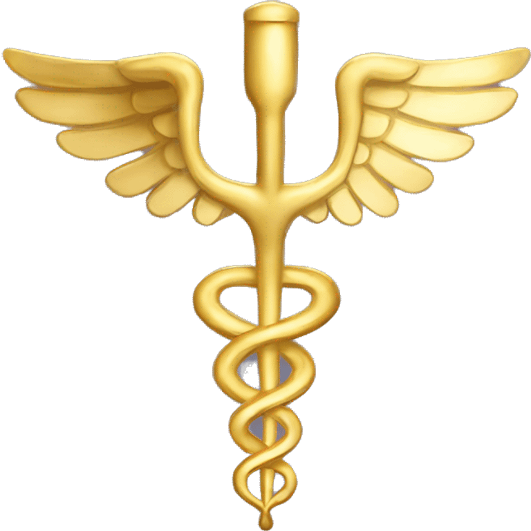 gold caduceus emoji