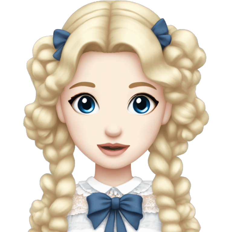 sweet lolita blond hair blue eyes white skin emoji