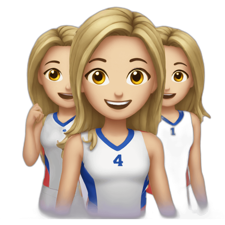 Girls volleyball team emoji