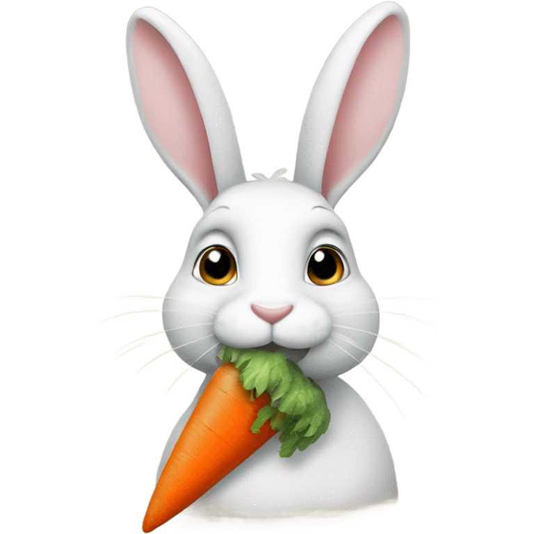 Lapin avec une carotte  emoji