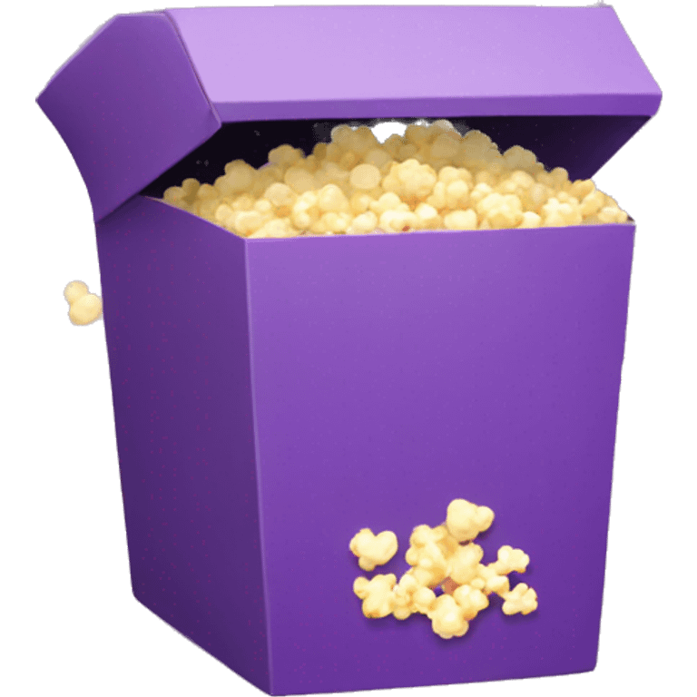 Purple box filled with popcorn emoji