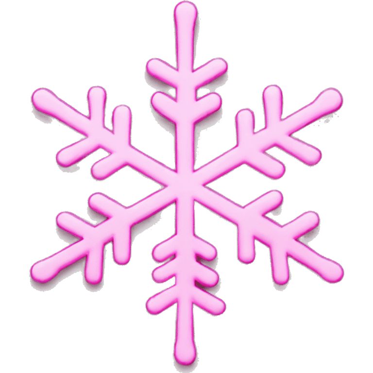 Pink snowflake emoji