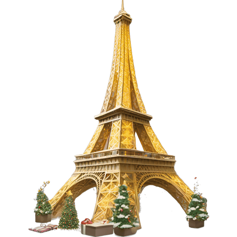 christmas eiffel tower emoji