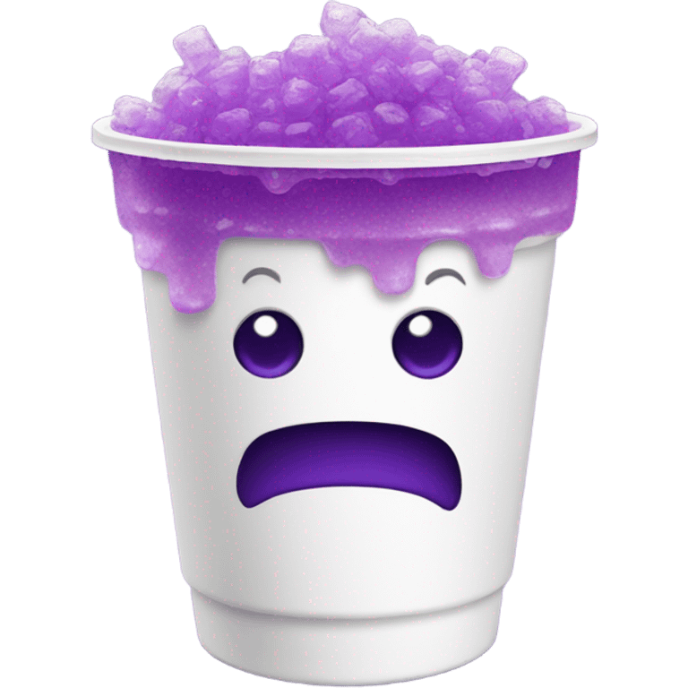 Purple soda in a styrofoam cup emoji