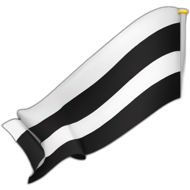 Black and white flag with the inscription "Merlou"  emoji