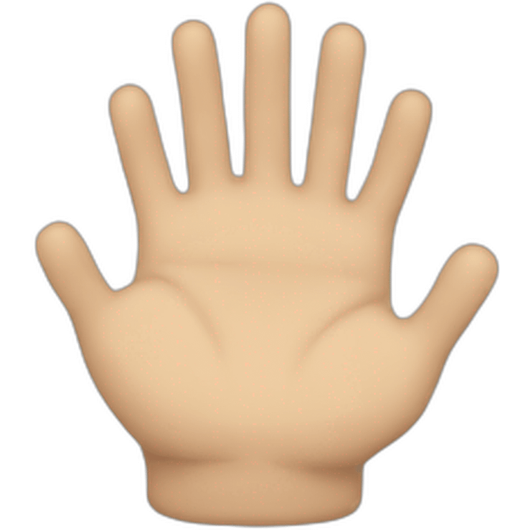 a hand emoji with eight fingers emoji