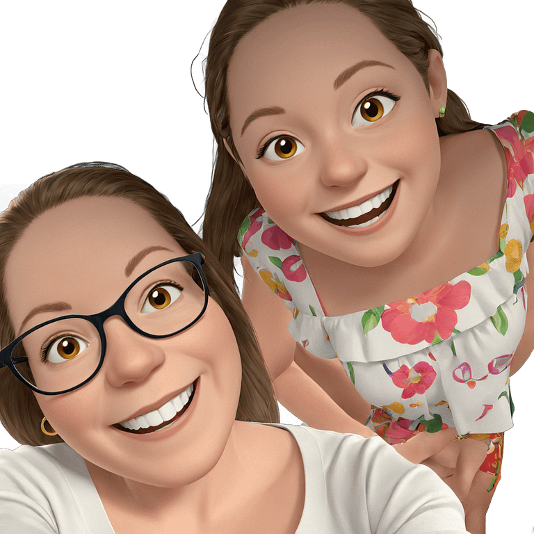 two girls sharing a smile emoji