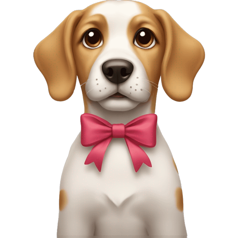 Dog with a bow emoji