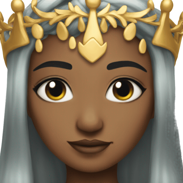 Fae queen black crown emoji