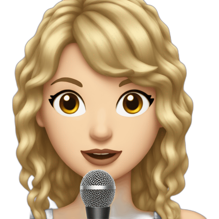 Taylor Swift with mic emoji