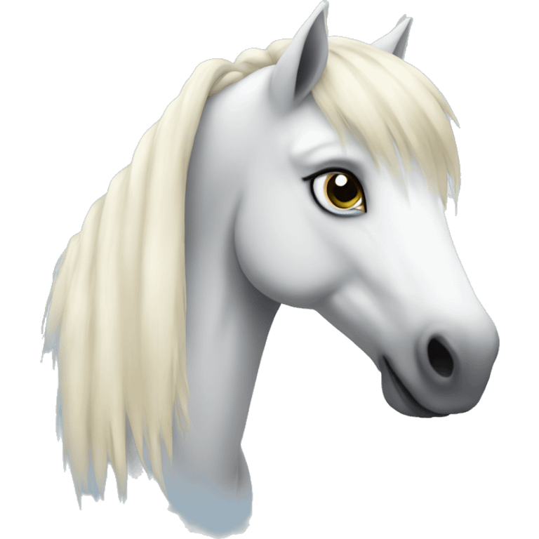 White pony  emoji