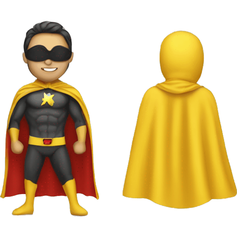 superhero yellow cape emoji