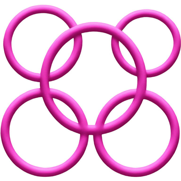 Pink Olympic rings  emoji