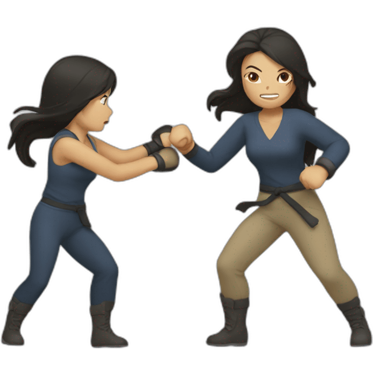 Women fight a guis emoji