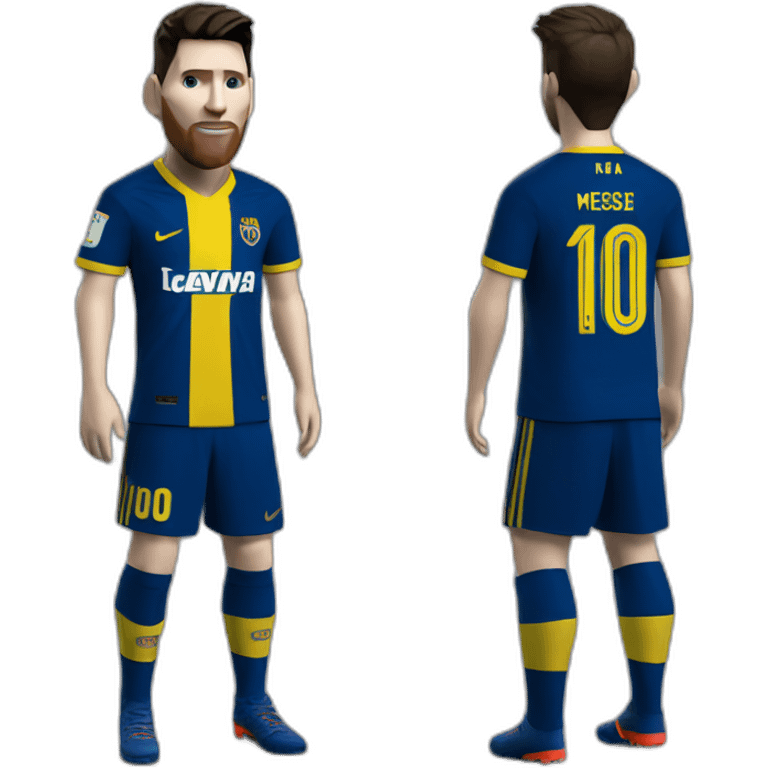 Lionel Messi with Boca Juniors Jersey emoji