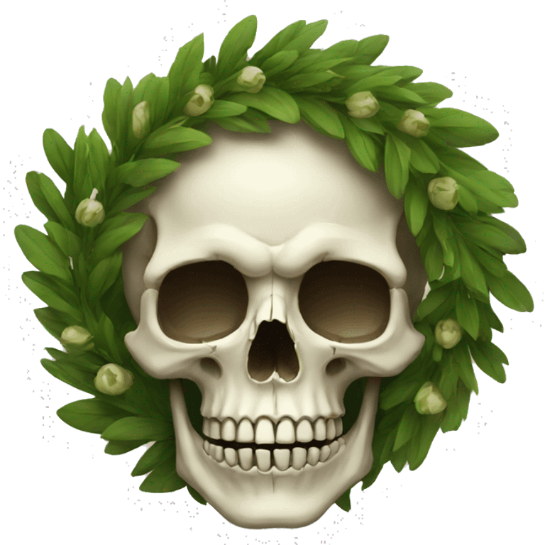 Skull with wreath emoji