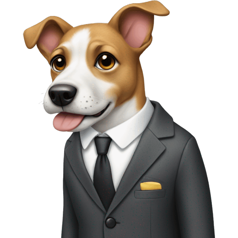 Dog in a suit emoji