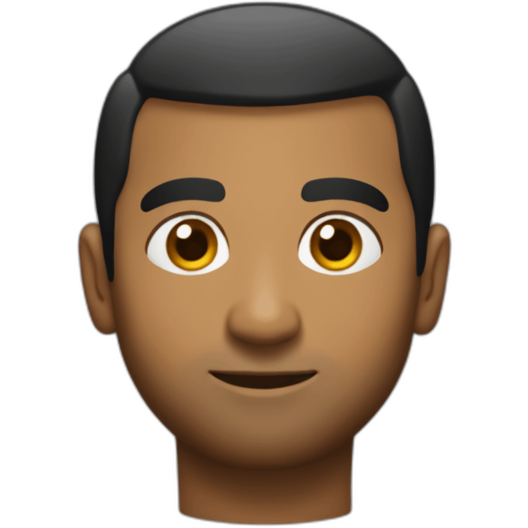 aziz ansari with a buzz cut emoji