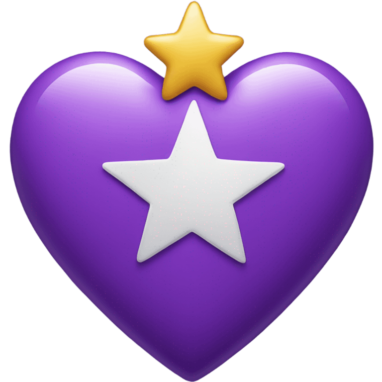 Purple heart with star emoji