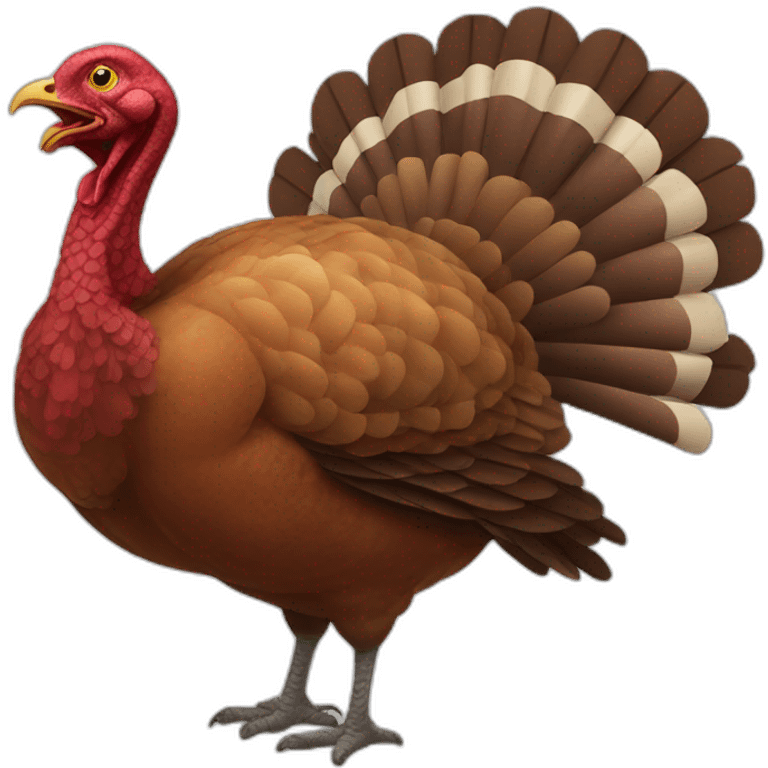 speaking realistic turkey emoji