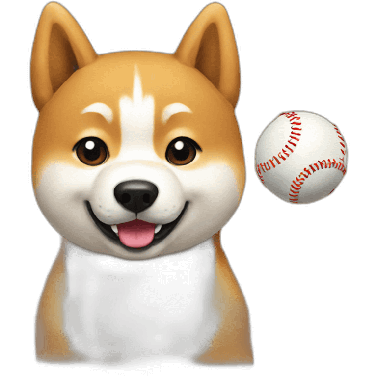 shiba-playing-baseball emoji