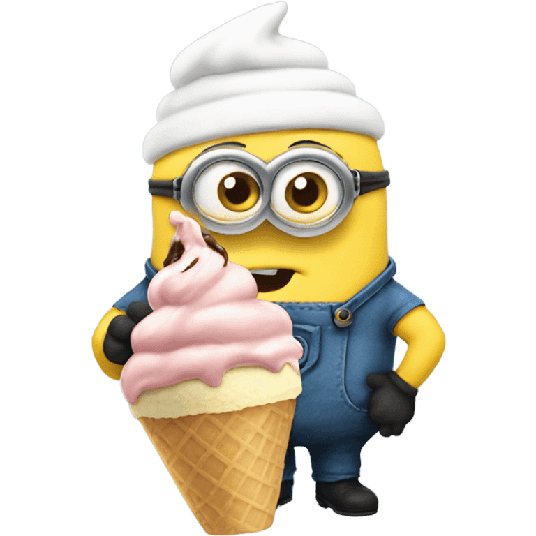 minion eating ice cream aggressively  emoji