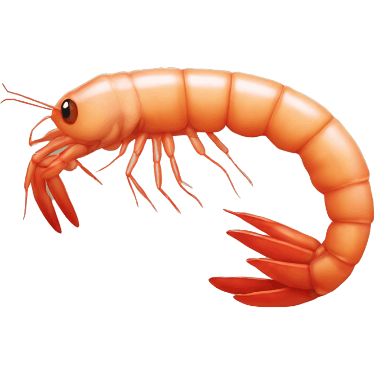 A shrimp with human face emoji