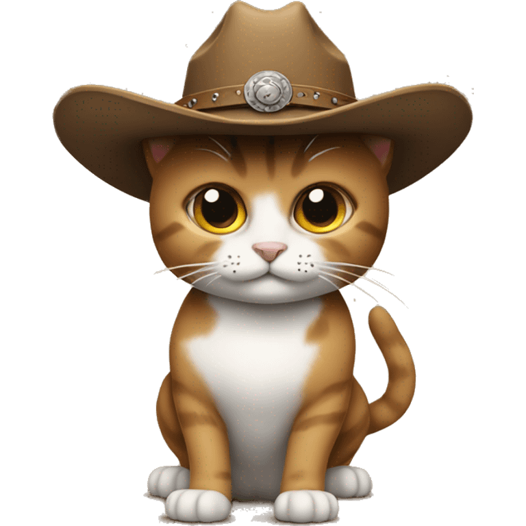 Cat wearing a cowboy hat emoji