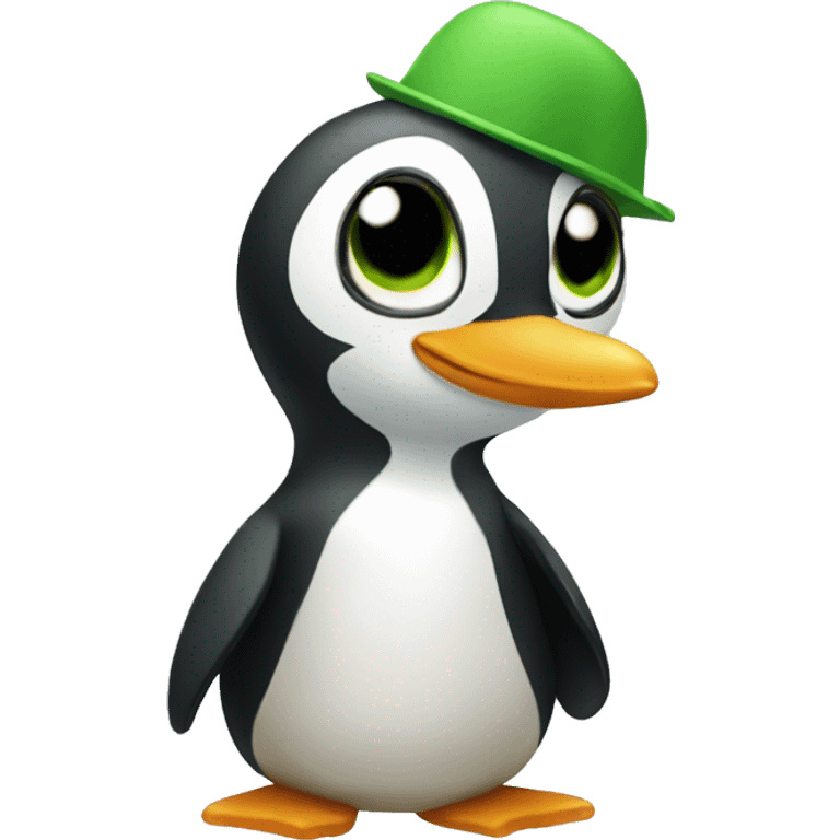 pinguino verde emoji