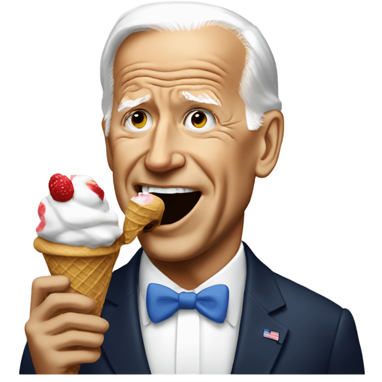 Joe Biden eating ice cream  emoji