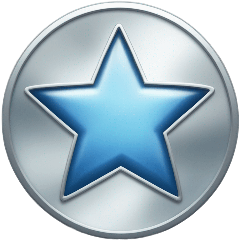 blueish platinum coin with a star on it emoji