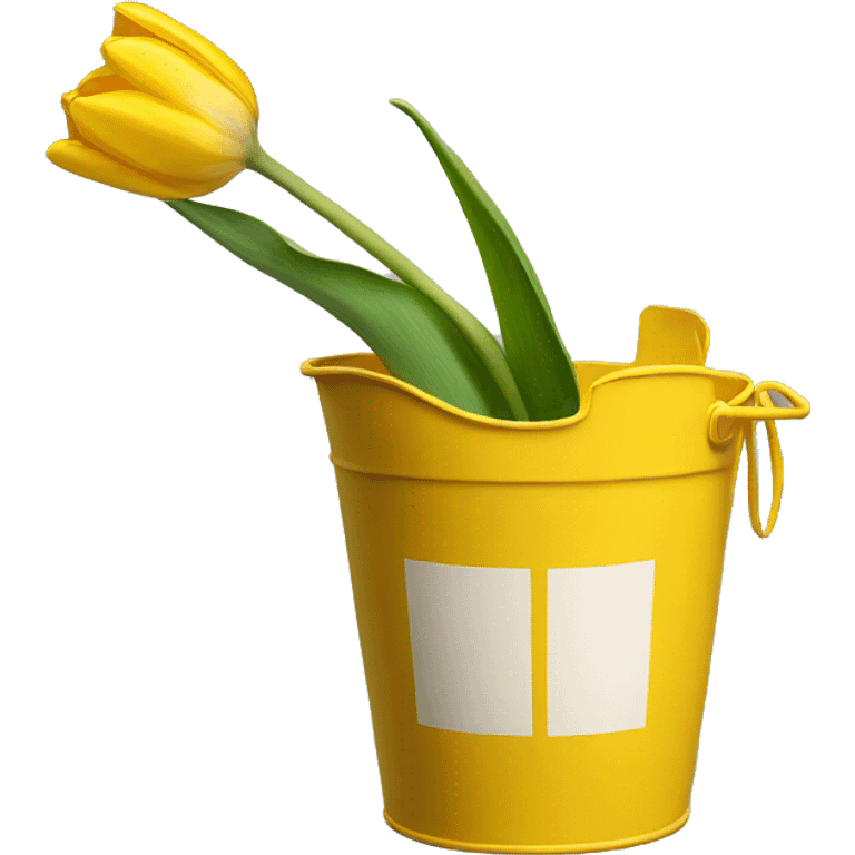 Yellow tulip bucket emoji