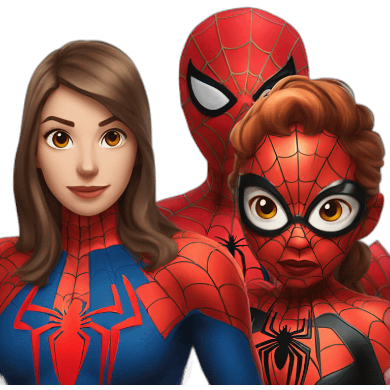 Spiderman and spiderwomman emoji