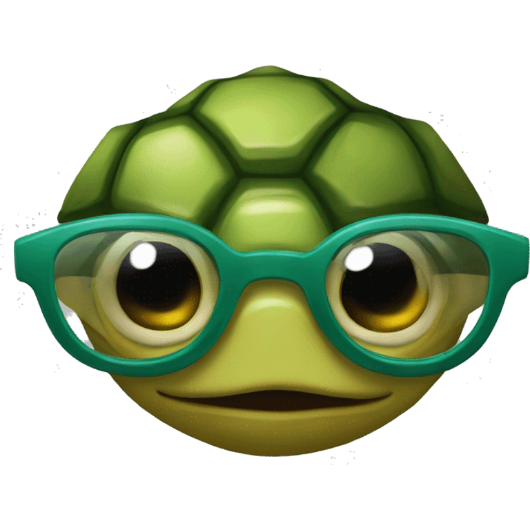 Tortuga con lentes  emoji