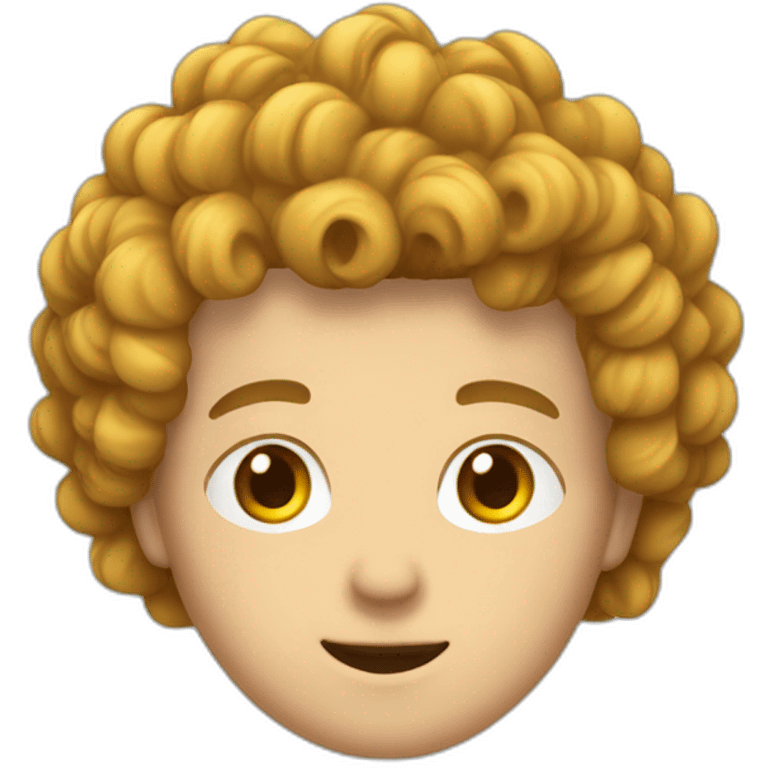 homme cheveux roue avec bouclette emoji