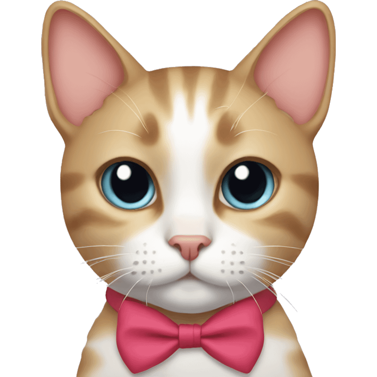 cat wearing  bow  emoji