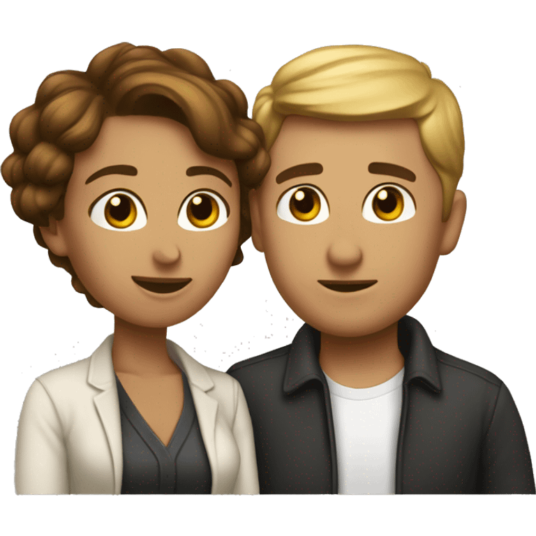 Un couple qui s’embrasse amoureusement emoji