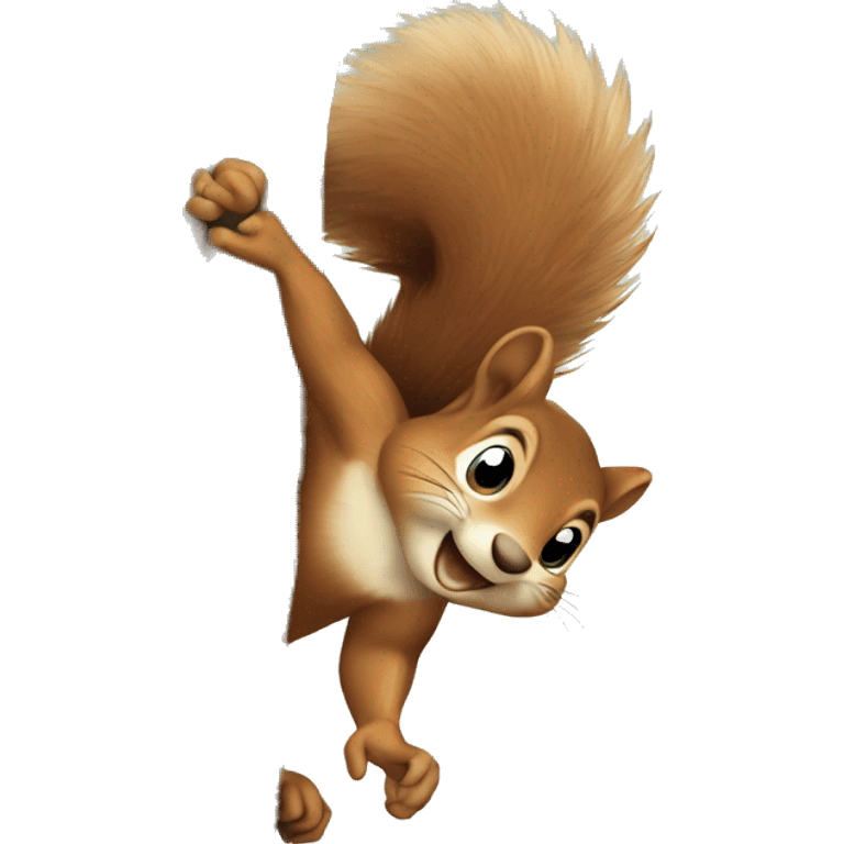 a squirrel climbing a tree emoji