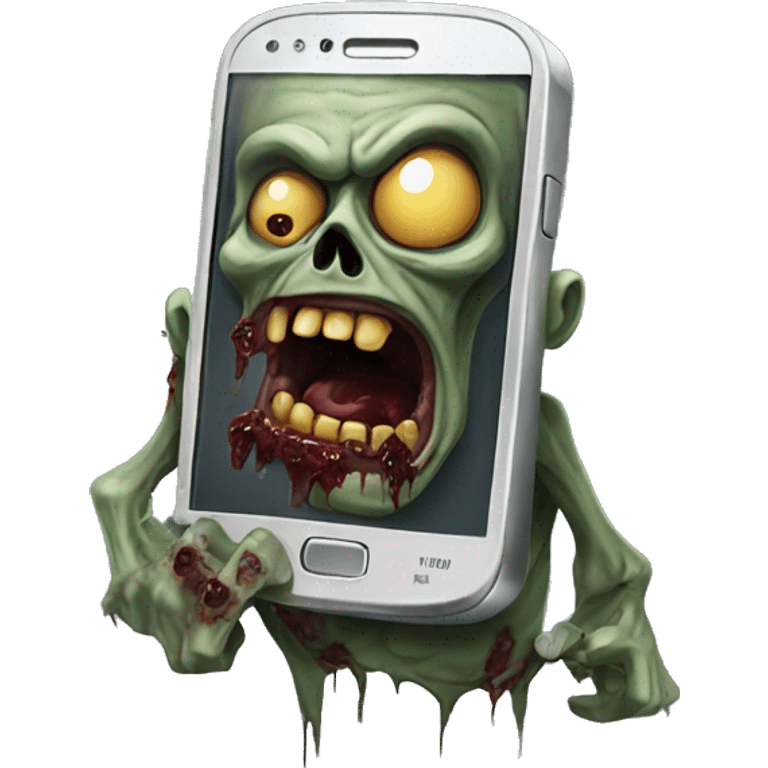 Zombie phone emoji