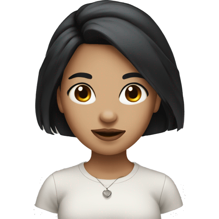 girl with black hair and septum emoji