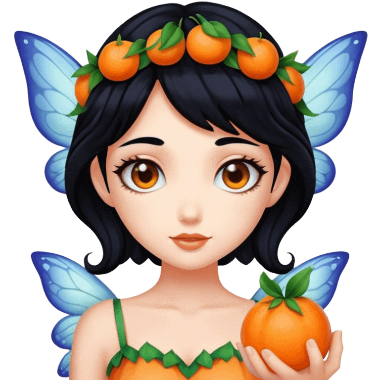 clementine fairy with black hair  emoji